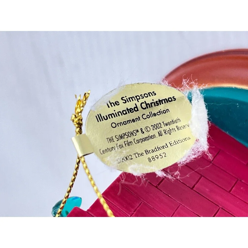 SIMPSONS Bradford Christmas Tree Ornament Illuminated “MMM... Cookies” w/Tags